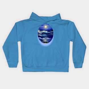 Tropical moon Hawaii seascape Starlight Kids Hoodie